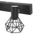 Ceiling Track Light Fixture E14 Lamp Holder Adjustable 2 Head Vintage Tracking Light Kit Hardwired Installation 85‑265V Black