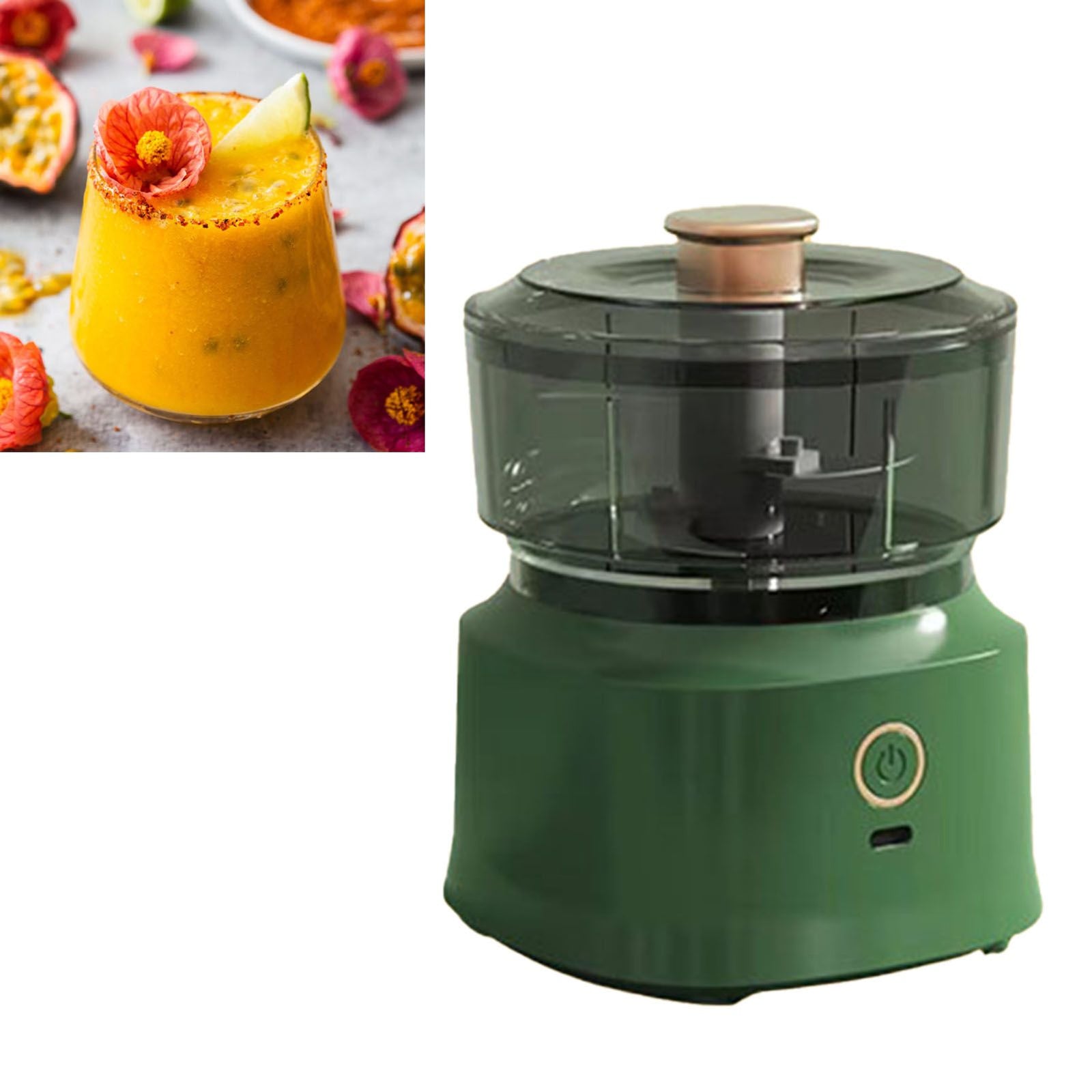Electric Meat Chopper Grinder Blender Multifunctional Stainless Steel Blades Efficient Safe Food Blender for Kitchen Light Green