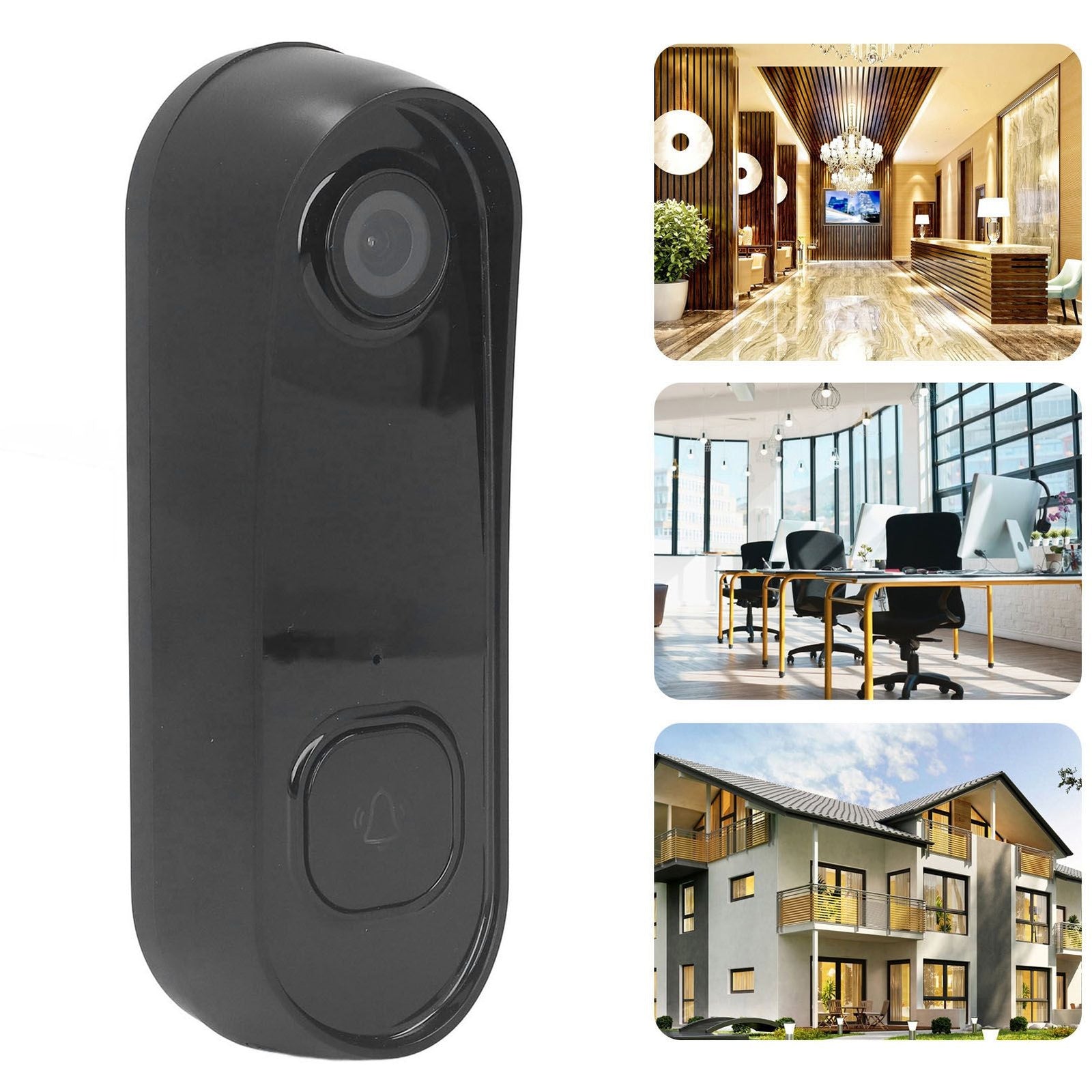 Smart Video Doorbell Plastic Wireless 1080P HD Waterproof AC Doorbell Camera for Tuya Home Security