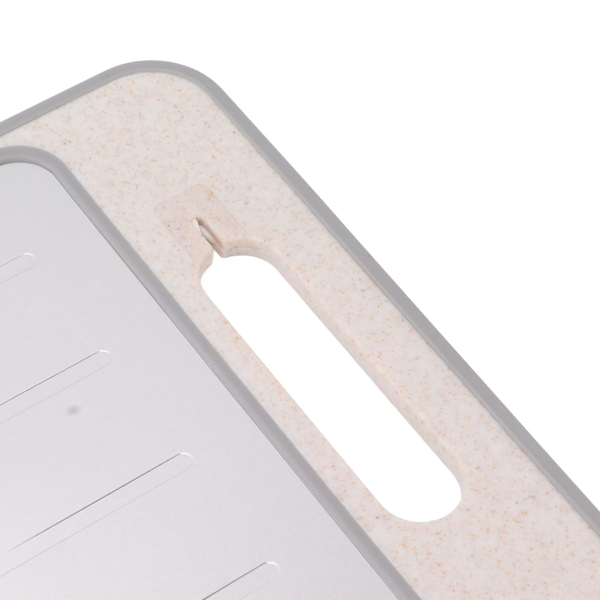 Double Sided Cutting Board Rapid Thawing and Grinding Plate with Knife Sharpener for Kitchen Khaki