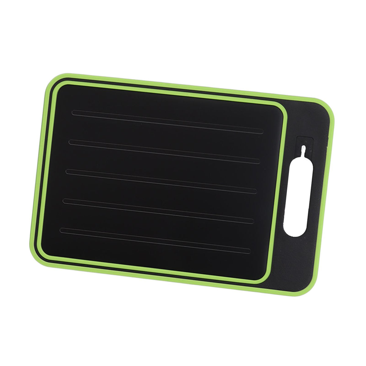 Double Sided Cutting Board Rapid Thawing and Grinding Plate with Knife Sharpener for Kitchen Black