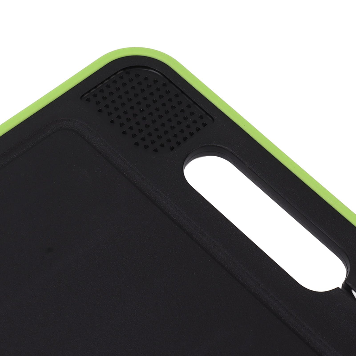 Double Sided Cutting Board Rapid Thawing and Grinding Plate with Knife Sharpener for Kitchen Black