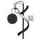 Spiral LED Pendant Light Black Glareless Bright Eyes Protection LED Hanging Lamp for Living Room Cafe Family 85‑265V White Light