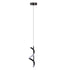 Spiral LED Pendant Light Black Glareless Bright Eyes Protection LED Hanging Lamp for Living Room Cafe Family 85‑265V White Light