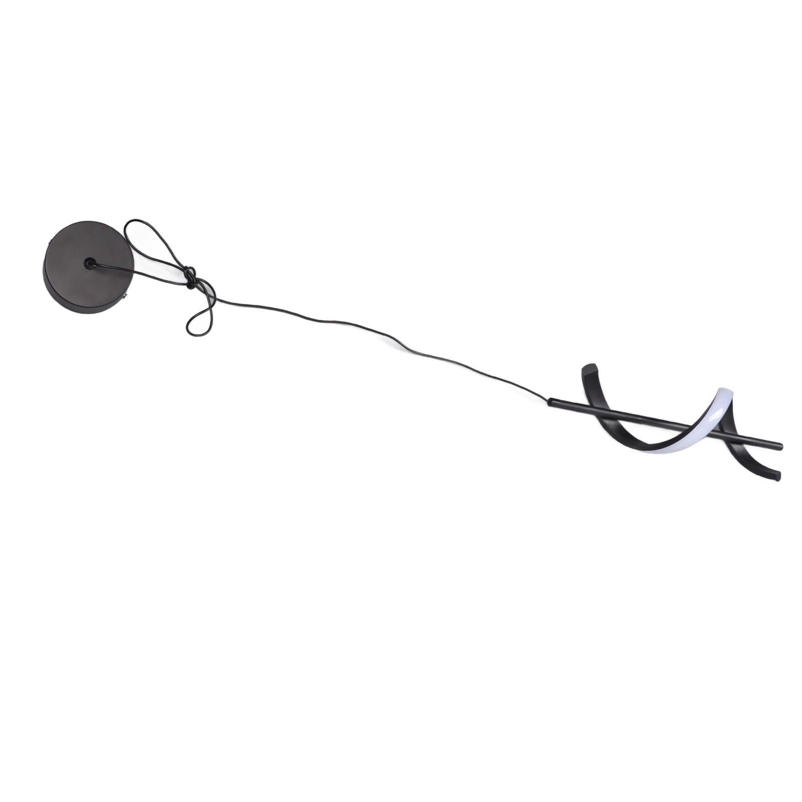 Spiral LED Pendant Light Black Glareless Bright Eyes Protection LED Hanging Lamp for Living Room Cafe Family 85‑265V White Light
