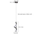 Spiral LED Pendant Light Black Glareless Bright Eyes Protection LED Hanging Lamp for Living Room Cafe Family 85‑265V White Light