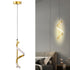 Spiral LED Pendant Light Gold Color High Brightness Eyes Protection LED Hanging Lamp for Living Room Cafe Family 85‑265V Warm Light