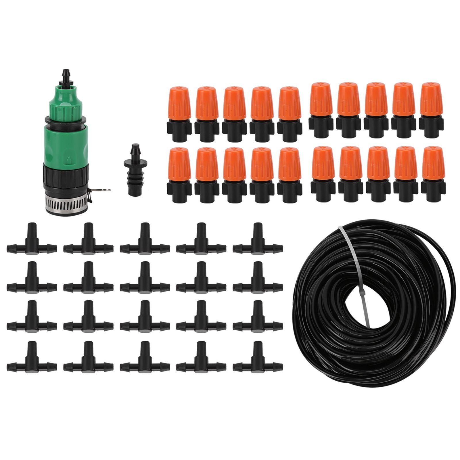 Mist Irrigation Kit Automatic Atomizing Watering Sprayer Nozzle Hose for Garden Lawn Greenhouse