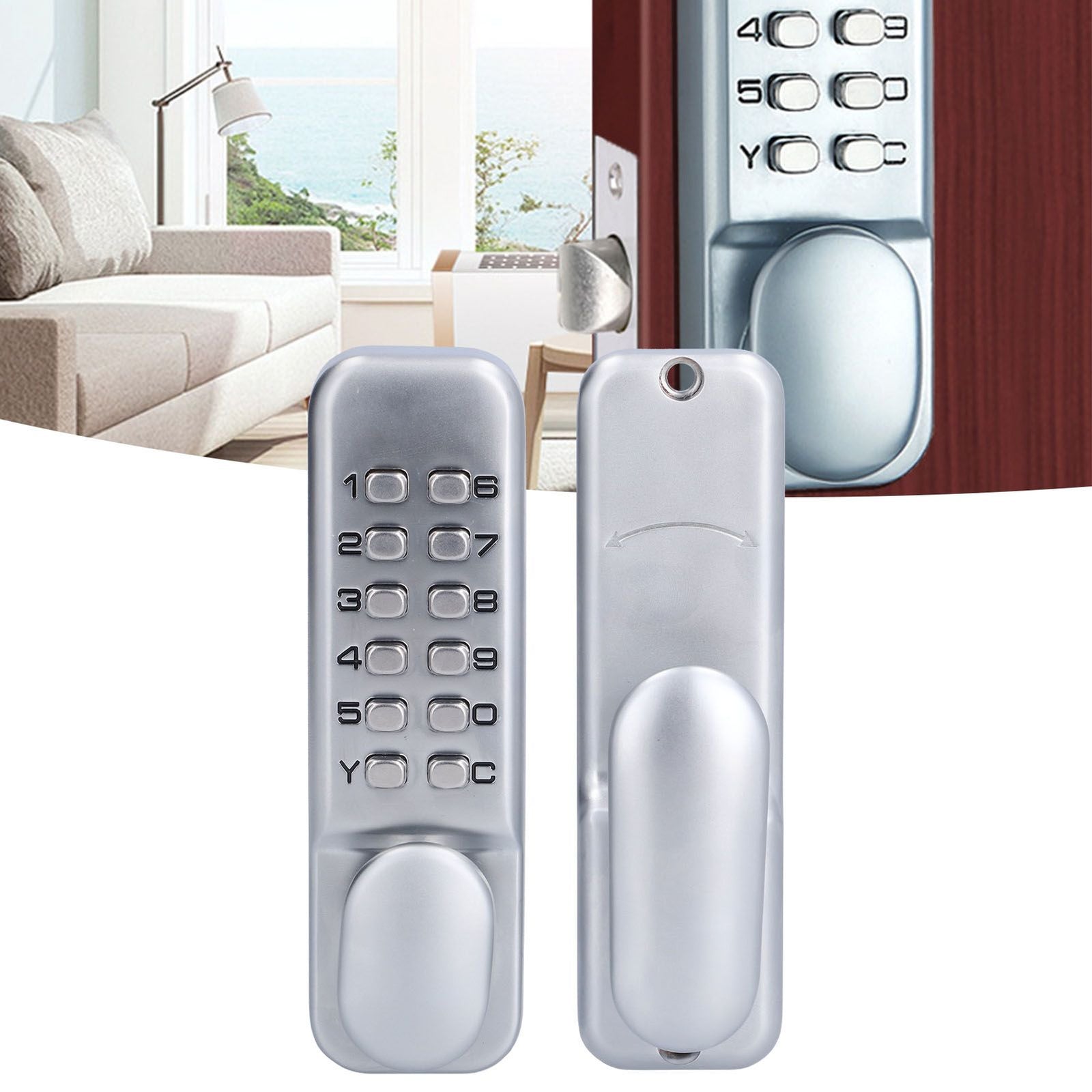 Waterproof Mechanical Password Lock Anti Theft Smart Combination Lock for Room Door Office Door