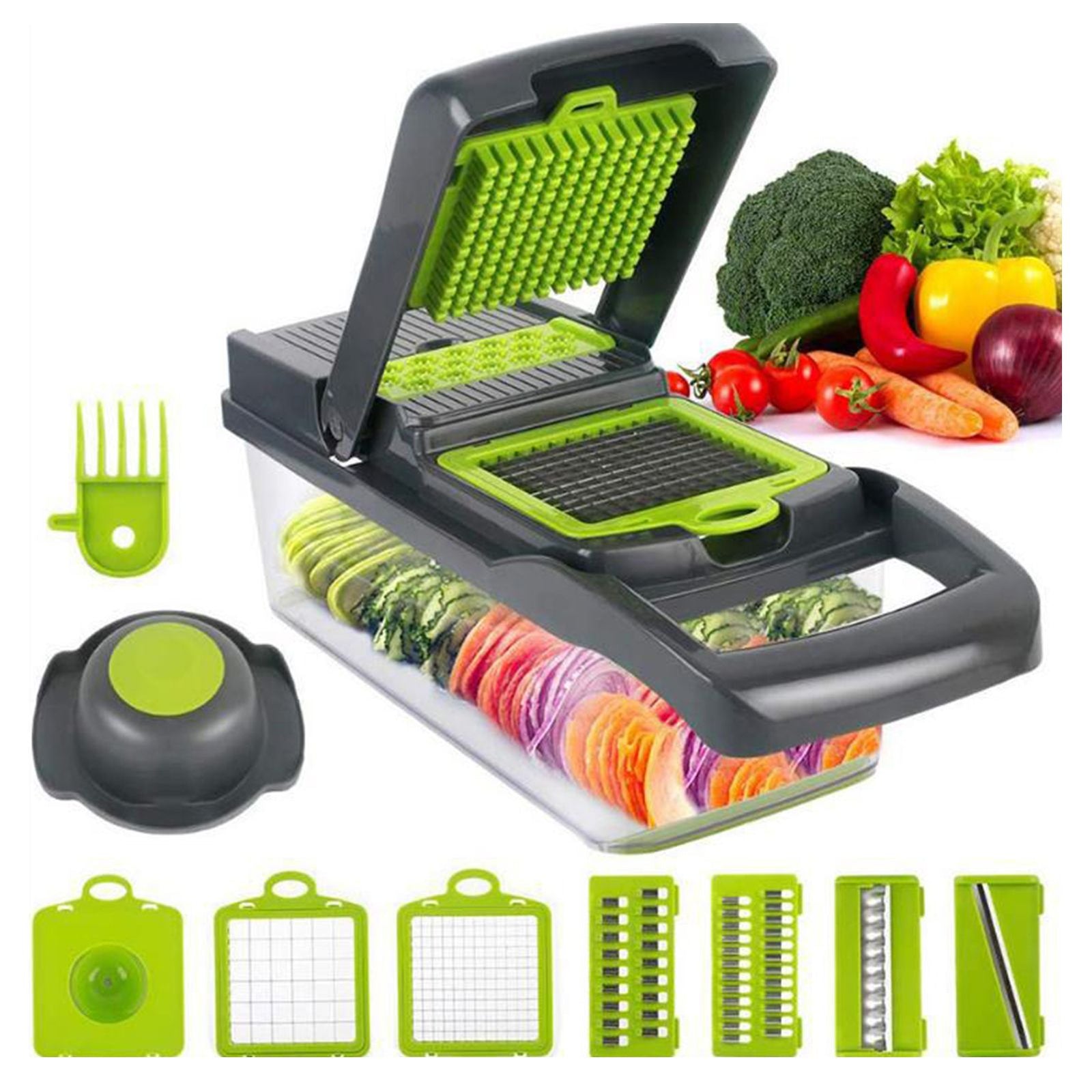 Vegetable Chopper 15 in 1 Vegetable Cutter Household Potato Chopper Radish Grater for Kitchen