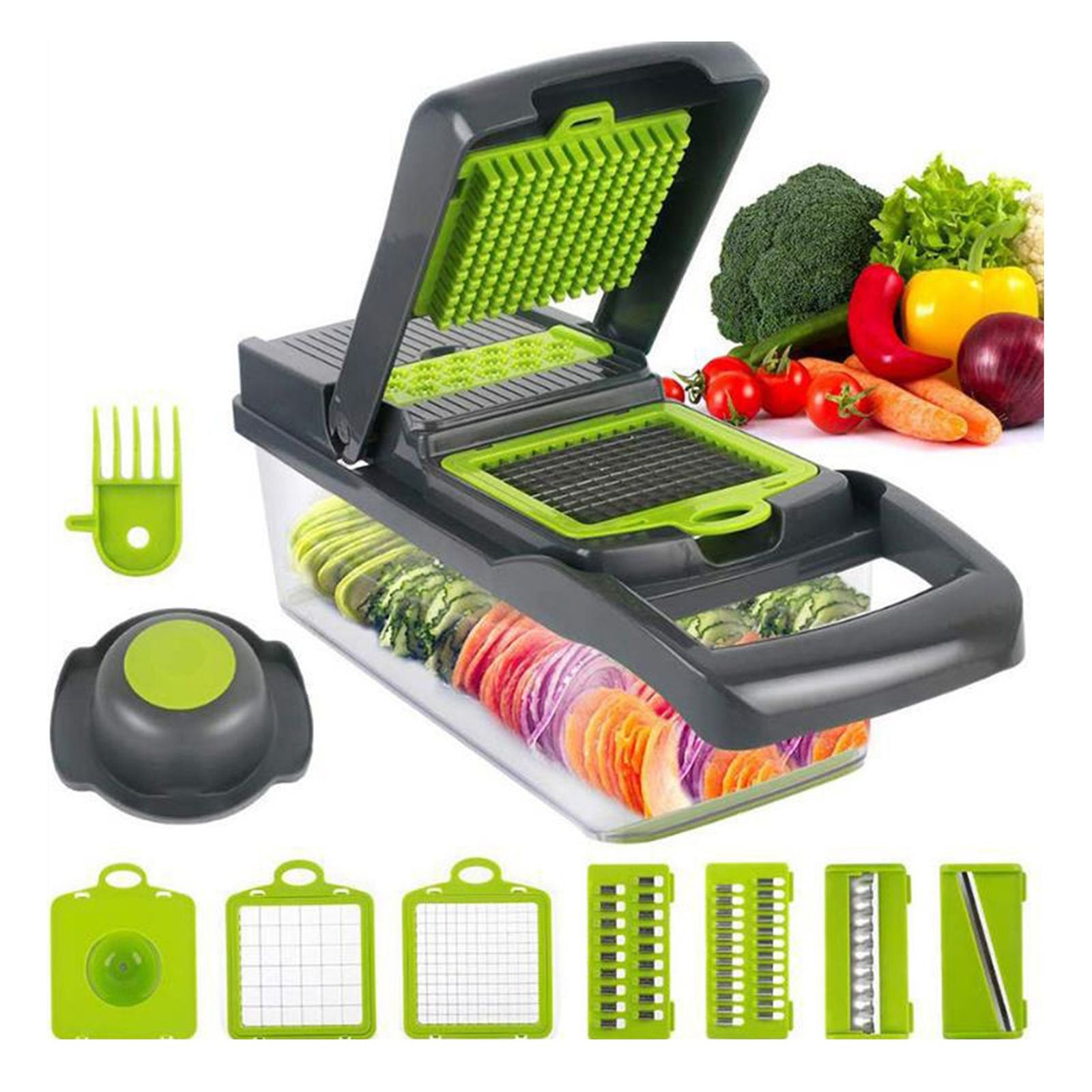 Vegetable Chopper 15 in 1 Vegetable Cutter Household Potato Chopper Radish Grater for Kitchen