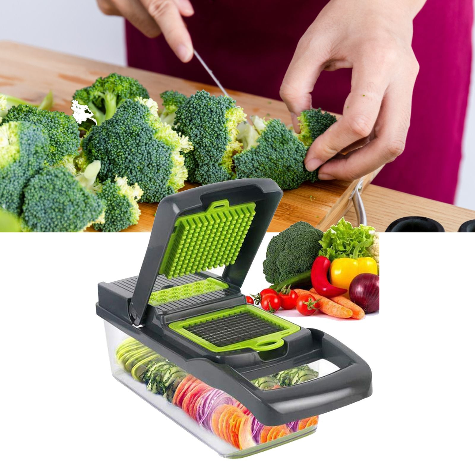 Vegetable Chopper 15 in 1 Vegetable Cutter Household Potato Chopper Radish Grater for Kitchen