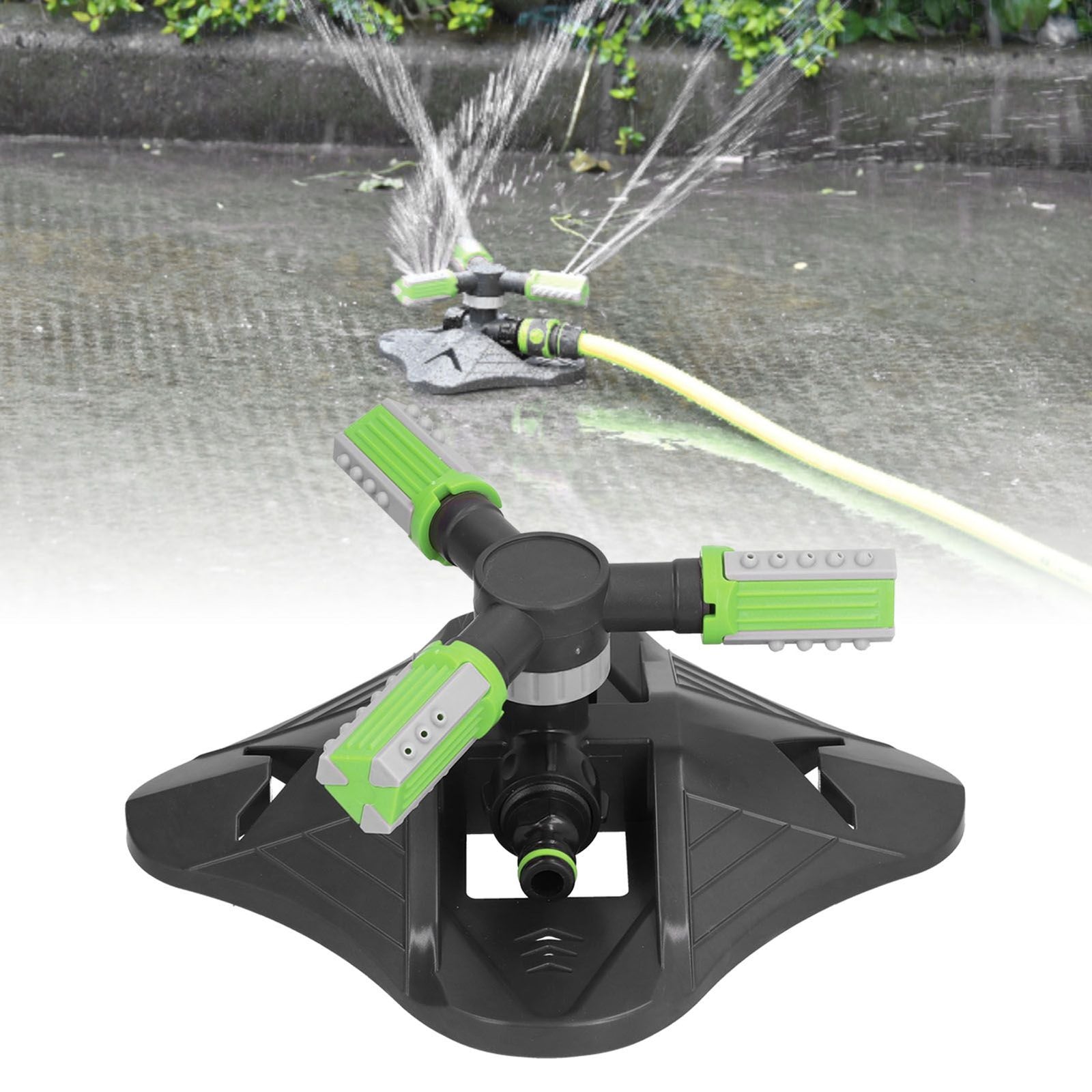 Lawn Water Sprinkler Automatic Flower Watering Device Three Prong Sprinkler for Garden Watering Gardening IrrigationGreen