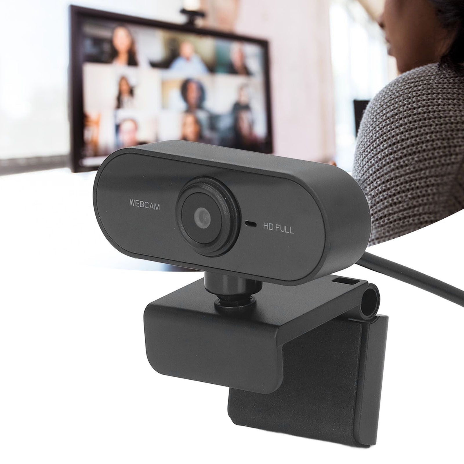 Web Camera HD 1080P Noise Reduction Auto Focusing Easy Installation Wide Compatibility Computer Webcam