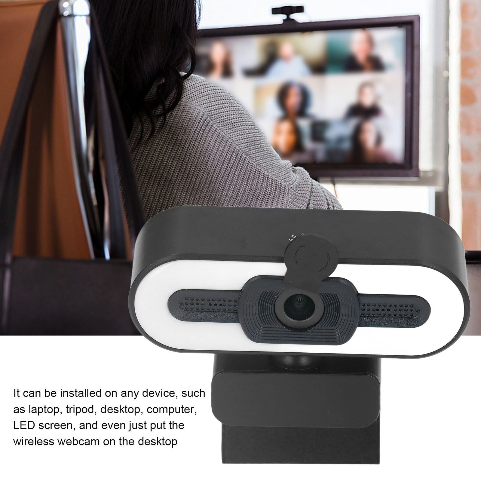 Web Camera 1080P HD Auto Focusing Noise Reduction Easy Installation Computer Camera for Desktop Conferencing