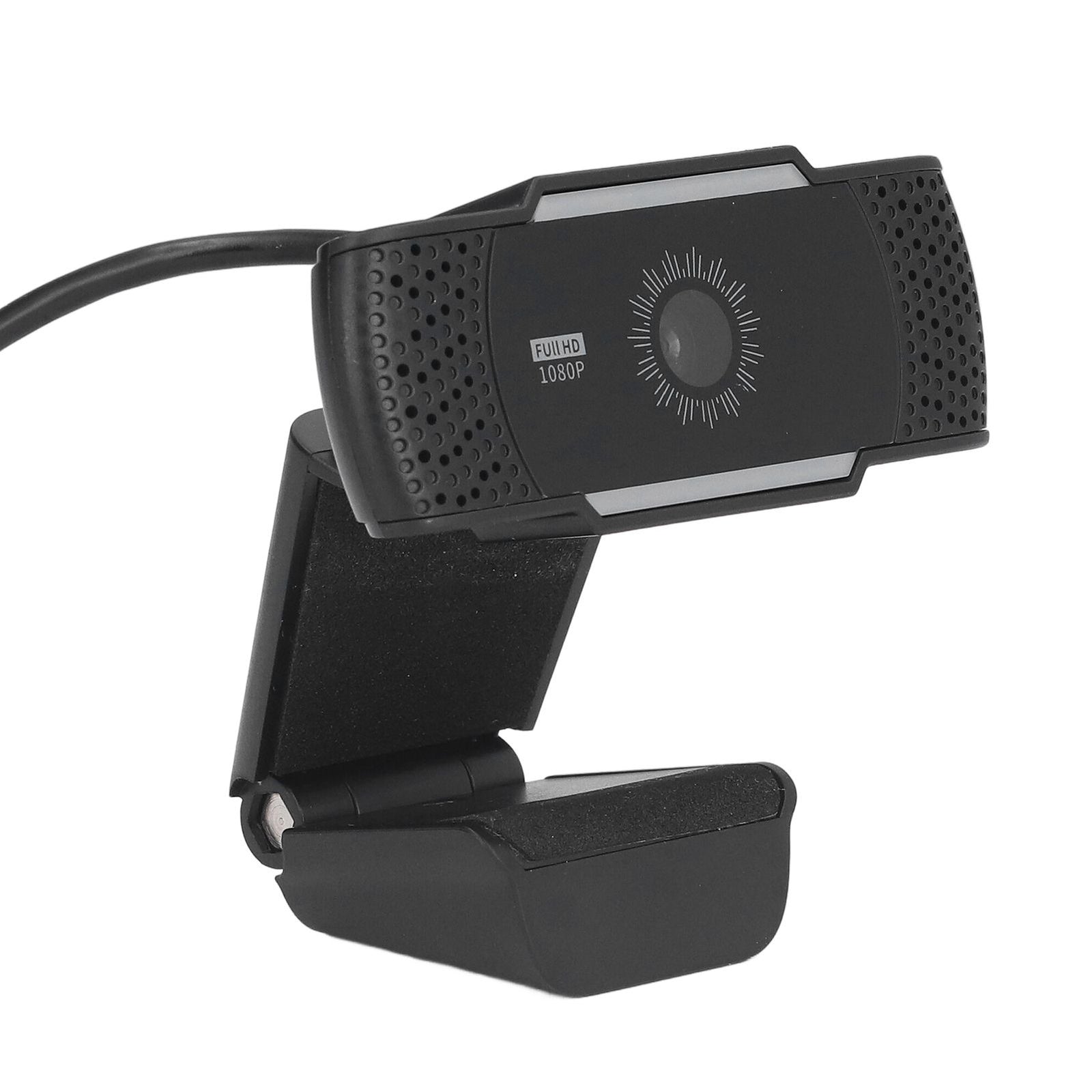 Computer Camera Microphone Automatic Noise Reduction Full HD 1080P USB Stereo Webcam with Rotatable Clip for Office