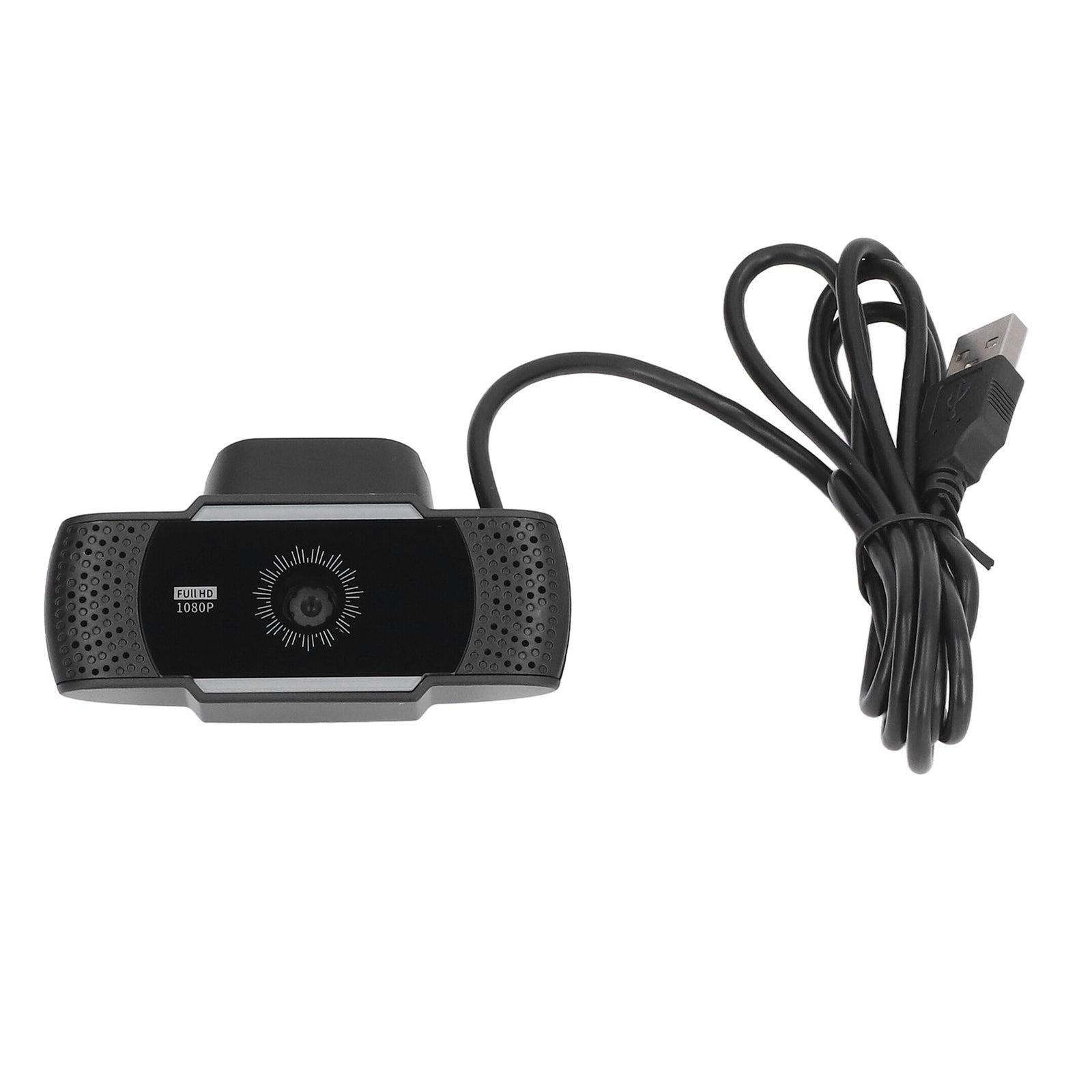 Computer Camera Microphone Automatic Noise Reduction Full HD 1080P USB Stereo Webcam with Rotatable Clip for Office