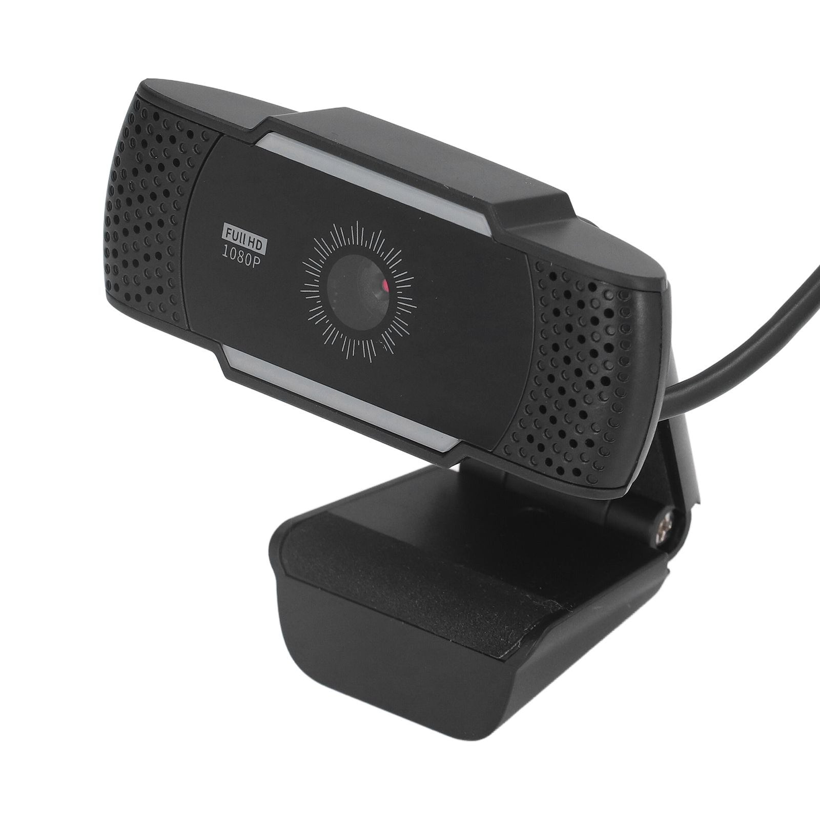 Computer Camera Microphone Automatic Noise Reduction Full HD 1080P USB Stereo Webcam with Rotatable Clip for Office