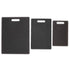 3Pcs Cutting Board Set Imitation Marble Pattern DoubleSided Chopping Board Kitchen Accessory(Black )