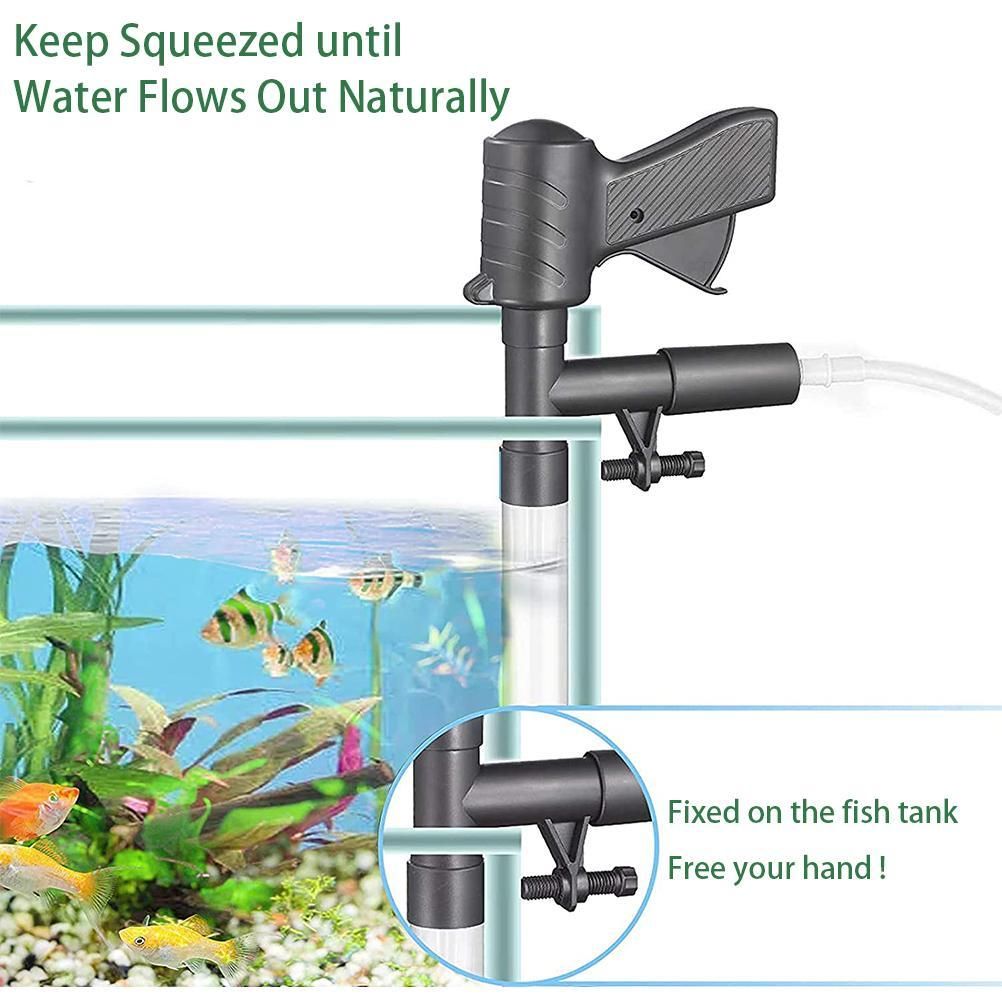 5 in 1 Aquarium Vacuum Gravel Cleaner Fish Tank Cleaning Tools Gravel Vacuum for Aquarium