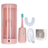 Electric Toothbrush Portable USB Charging IPX7 Waterproof Ultrasonic Toothbrush with Sterilization BoxPink