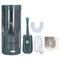 Electric Toothbrush Portable USB Charging IPX7 Waterproof Ultrasonic Toothbrush with Sterilization BoxGreen