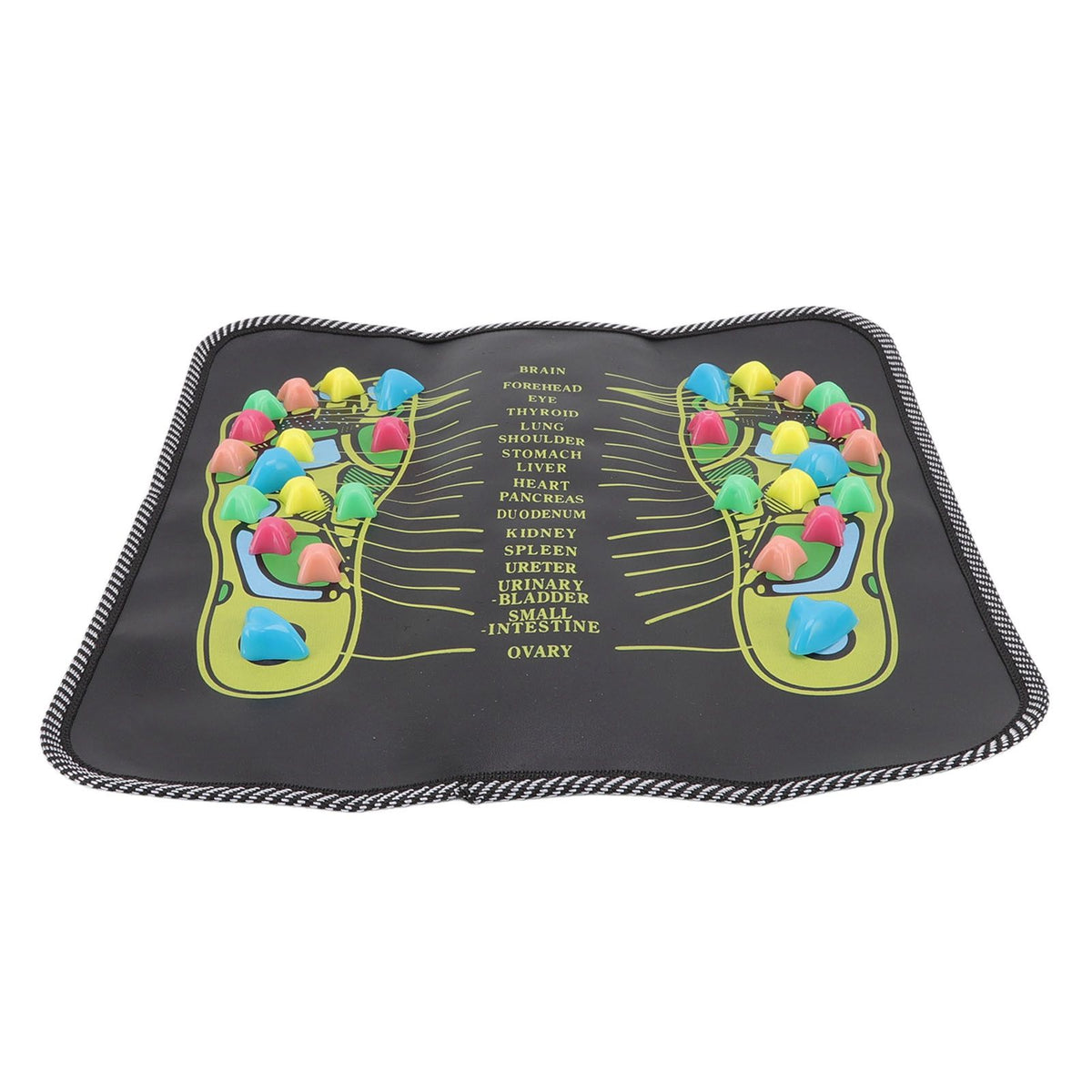 Foot Massage Mat Blood Circulation Relieve Pain Simulation Cobblestone Reflexology Walk Stone Mat 35x35cm / 13.8x13.8in