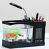 Multifunctional USB Mini Aquarium Fish Tank Aquarium with LED Lamp LCD Display Screen Clock Storage Box Fish Tank Aquarium