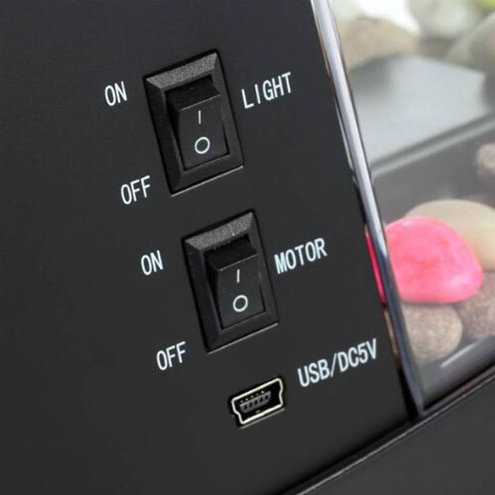 Multifunctional USB Mini Aquarium Fish Tank Aquarium with LED Lamp LCD Display Screen Clock Storage Box Fish Tank Aquarium