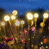 2 Pack Solar Powered LED Pendant Lights Firefly Lights Outdoor Solar Yard Lights Stake Lamp for Patio Pathway Lawn Yard