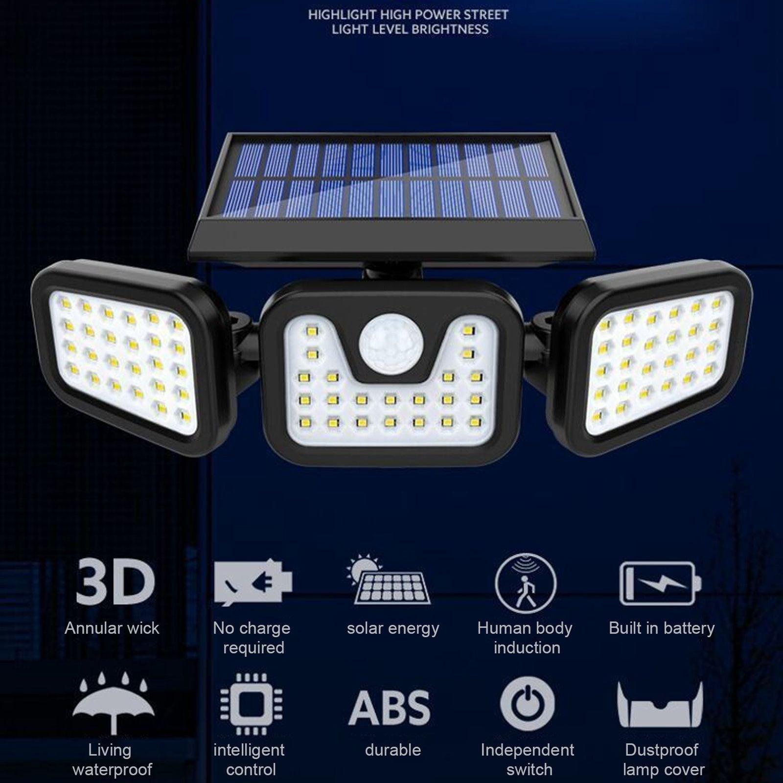 Waterproof LED Solar Outdoor Lights With Motion Sensor