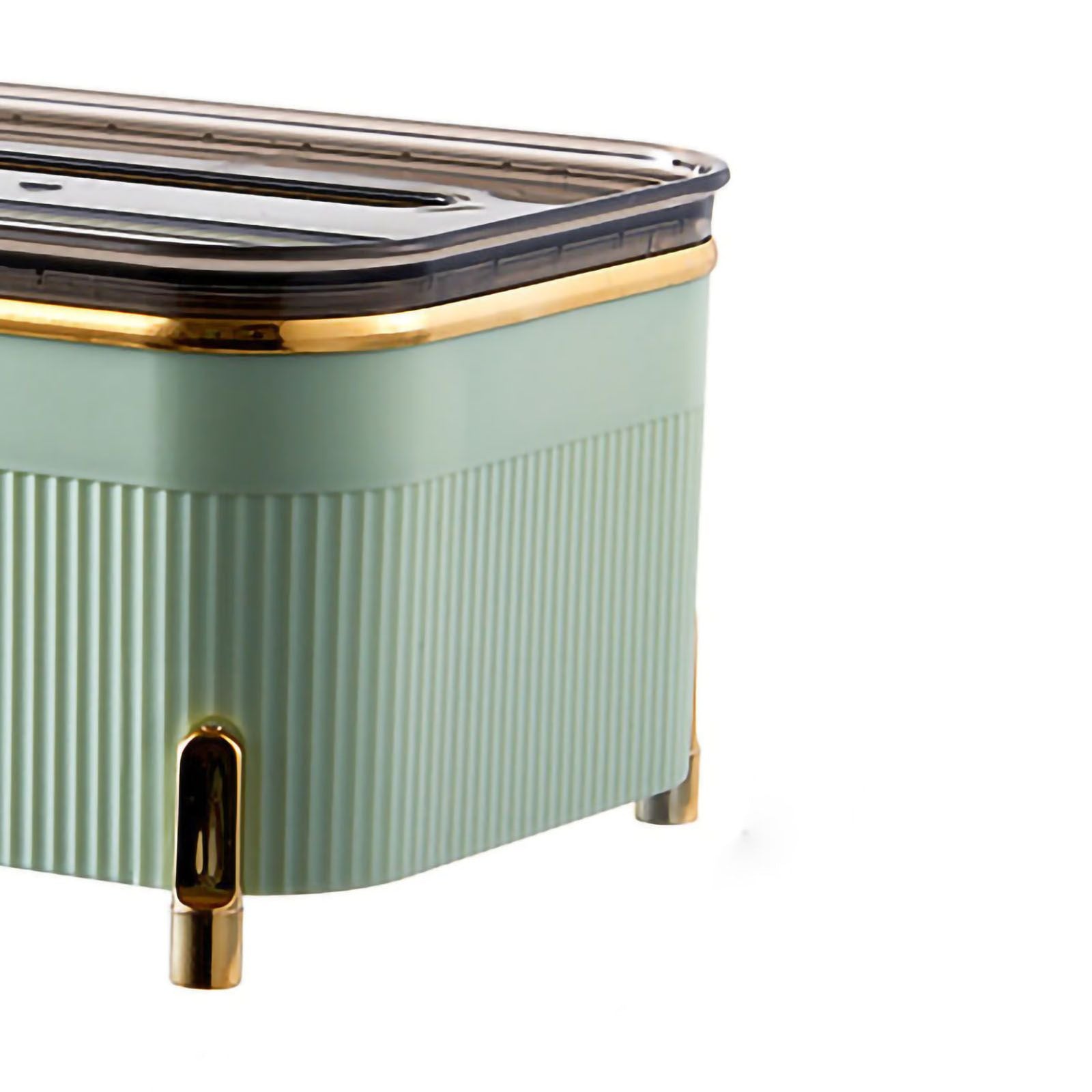 Multifunctional Tissue Box Household Desktop Storage Box Tissue Holder Box for Living Room Office Light Green