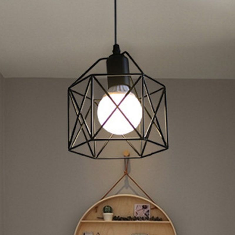 Pendant Light Modern Simple Style Industrial Robust Small Chandelier Hanging Light for Bedroom Aisle Single Head No Bulb