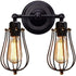 Double Head Wall Sconce Industrial Wire Cage Wall Light Vintage Style Wall Lamp