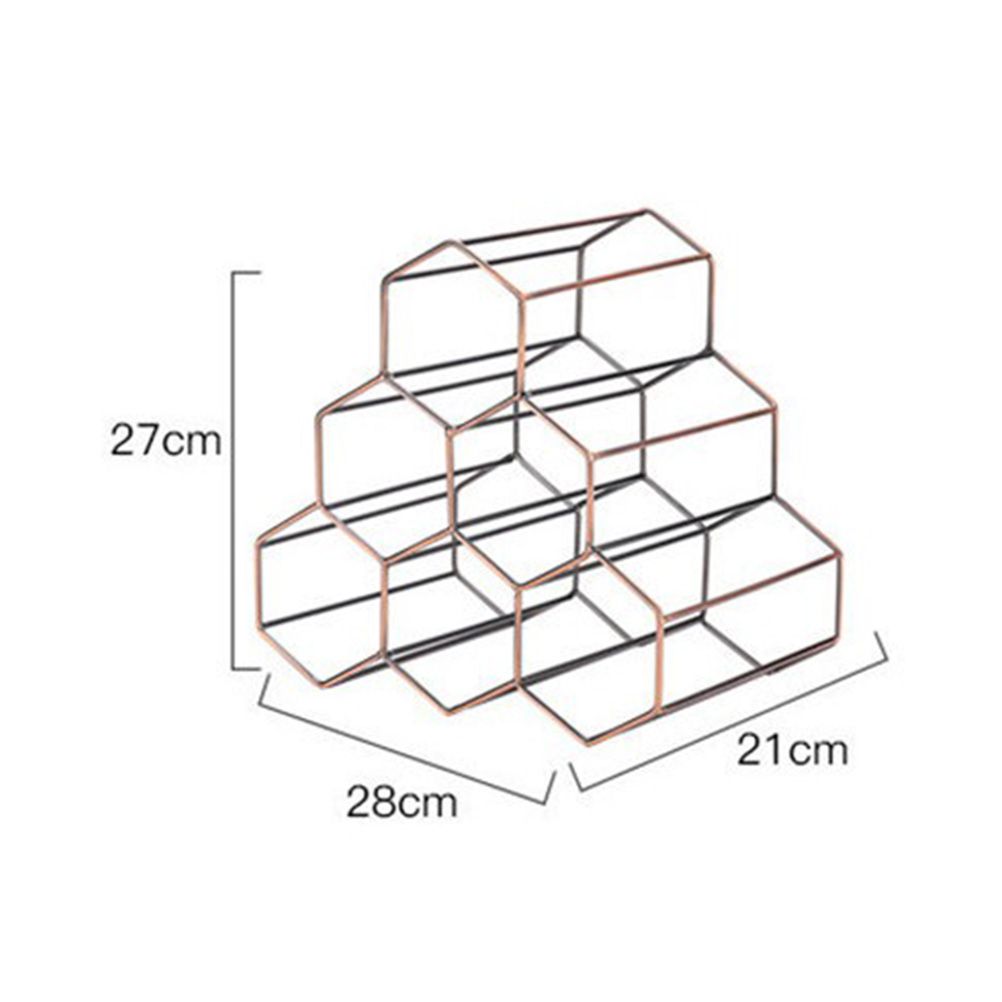 Tabletop Wine Rack 6 Bottle Wine Holder Modern Metal Wine Rack Desktop Wine Bottle Holder