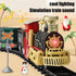 Christmas Train Set Electric Steam Locomotive Train with Lights Music Battery Operated Tracks Playset Christmas Gift for Kids Boys Girls