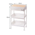 Rolling Cart Large Capacity Eco Friendly PP MDF Sturdy Construction Space Saving Utility Cart For Beauty Salon Dormitory 3 Tier, with Cover and Wheel