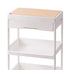 Rolling Cart Large Capacity Eco Friendly PP MDF Sturdy Construction Space Saving Utility Cart For Beauty Salon Dormitory 3 Tier, with Cover and Wheel