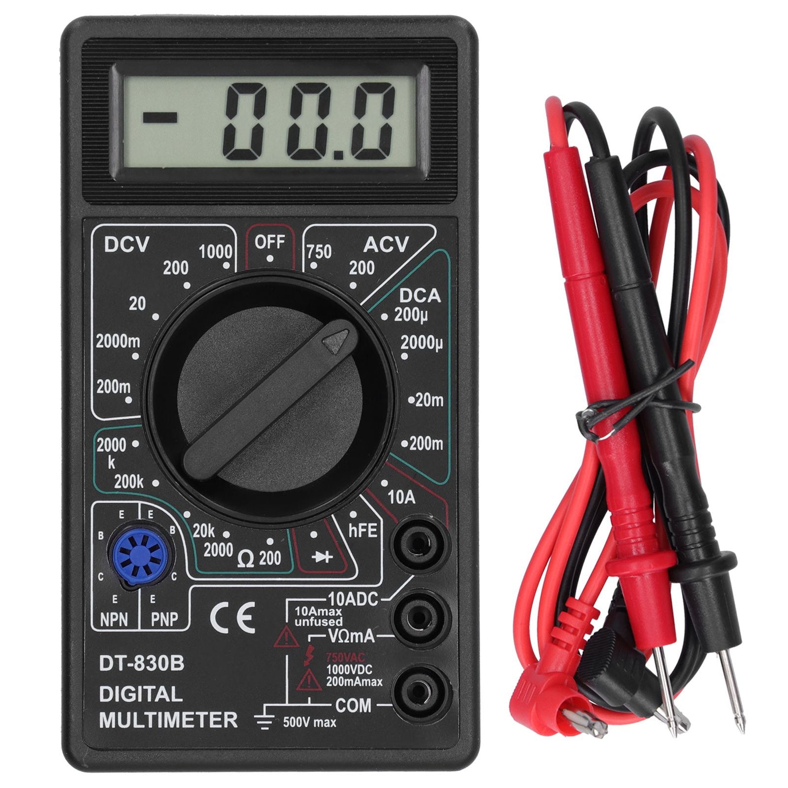 DT830B Multimeter Portable LCD Digital Electronic Voltmeter Ammeter for Electrician