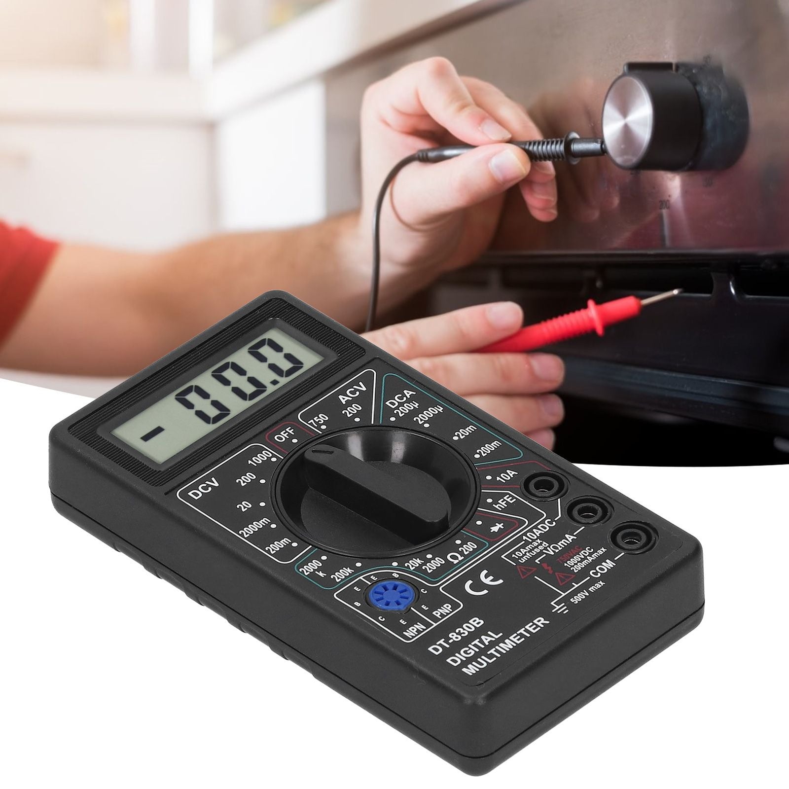 DT830B Multimeter Portable LCD Digital Electronic Voltmeter Ammeter for Electrician