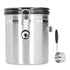 1.5L 304 Stainless Steel Coffee Beans Tea Canister Sealed Food Storage Container with SpoonStainless Steel Color