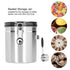 1.5L 304 Stainless Steel Coffee Beans Tea Canister Sealed Food Storage Container with SpoonStainless Steel Color