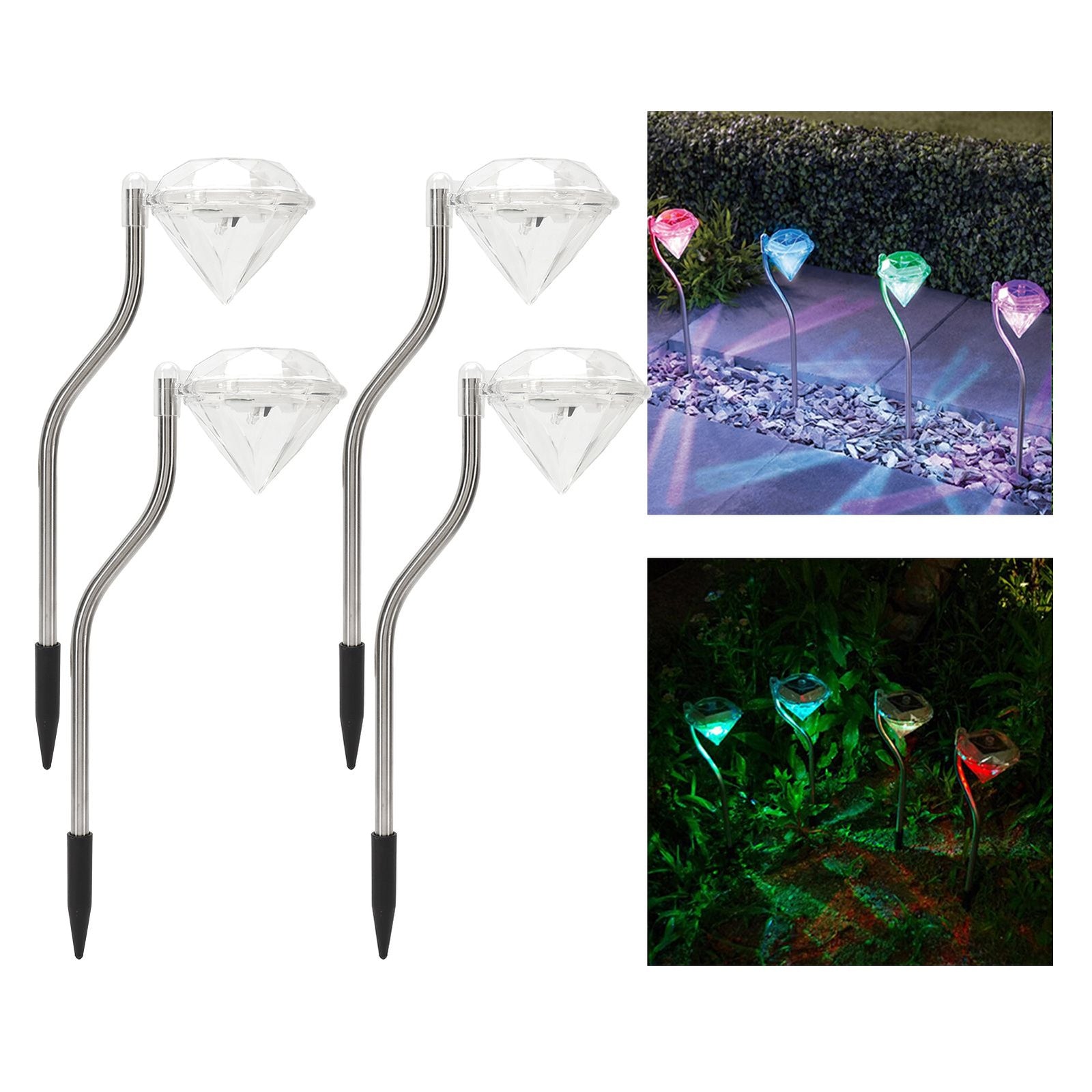 LED Solar Lights Outdoor Rainproof Landscape Street Lamp for Garden Lawn Yard Decoration