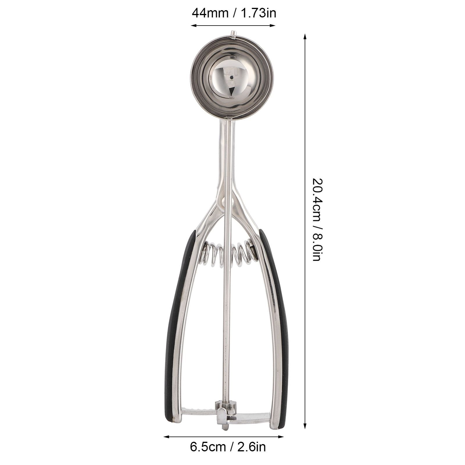 Ice Cream Spoon Stainless Steel Ice Cream Fruit Scoop Melon Baller Digging Ball for Kitchen44mm
