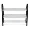 Plastic Aluminum Metal Standing Shoe Rack DIY Shoes Storage Shelf Home Organizer 3 Tiers