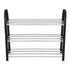Plastic Aluminum Metal Standing Shoe Rack DIY Shoes Storage Shelf Home Organizer 3 Tiers