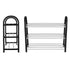 Plastic Aluminum Metal Standing Shoe Rack DIY Shoes Storage Shelf Home Organizer 3 Tiers