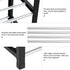 Plastic Aluminum Metal Standing Shoe Rack DIY Shoes Storage Shelf Home Organizer 4 Tiers