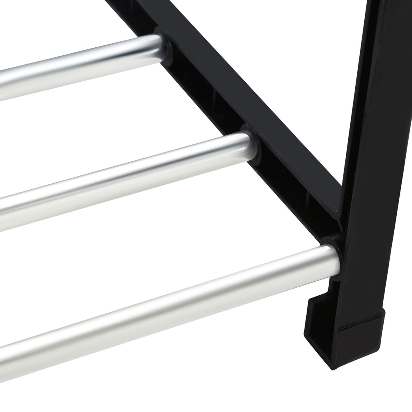 Plastic Aluminum Metal Standing Shoe Rack DIY Shoes Storage Shelf Home Organizer 4 Tiers