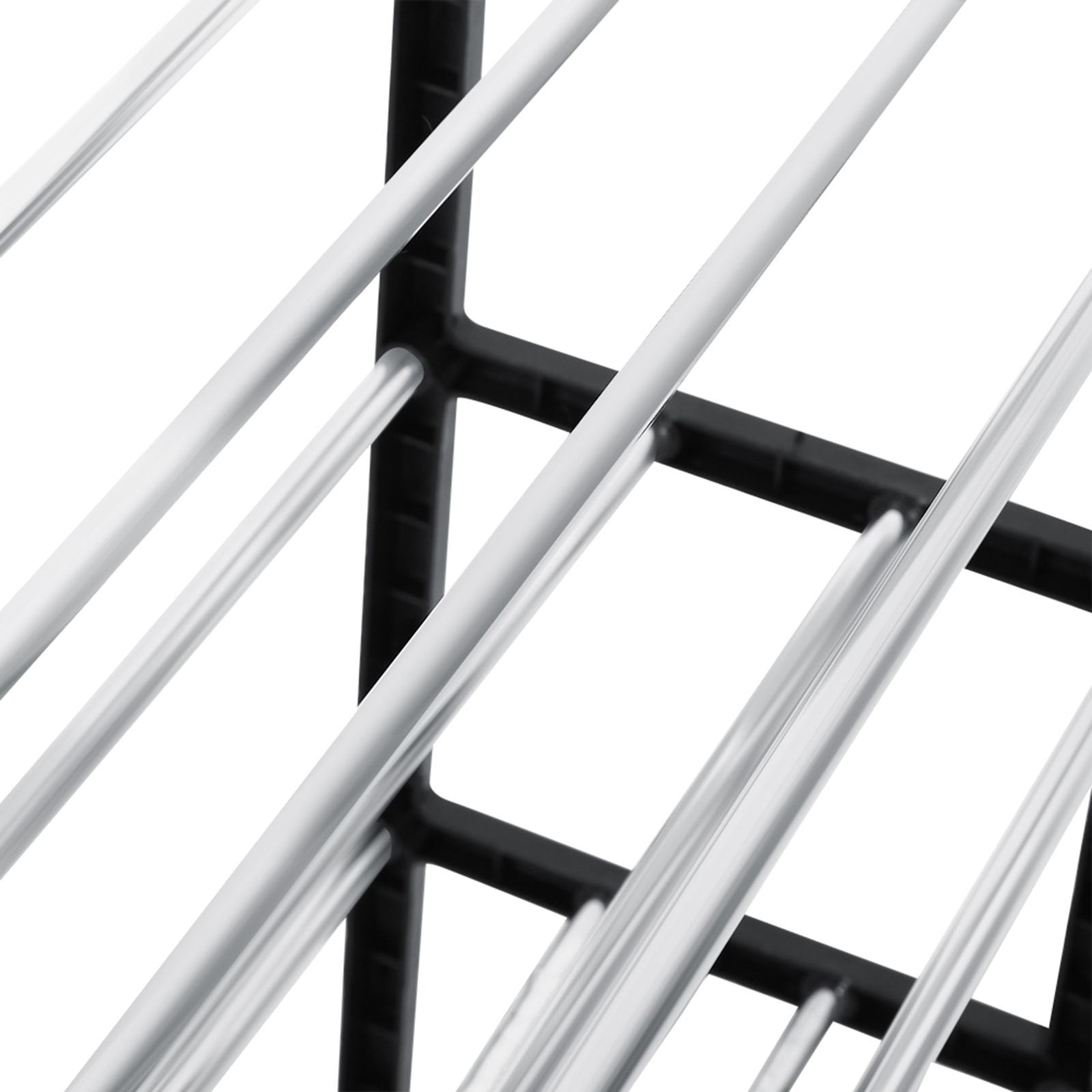 Plastic Aluminum Metal Standing Shoe Rack DIY Shoes Storage Shelf Home Organizer 4 Tiers